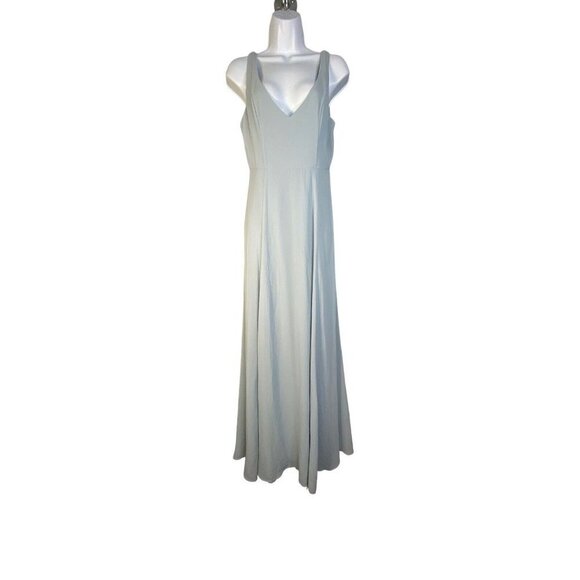 Show Me Your MuMu Womens‎ Jenn Maxi Dress in Steel Blue Chiffon Size Medium - Picture 2 of 8
